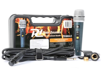 Power Dynamics PDM663 Dynamic vocal Microphone In Case