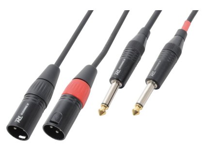 Power Dynamics CX64-3 Cable 2 x XLR Male - 2 x 6.3 Mono 3.0M