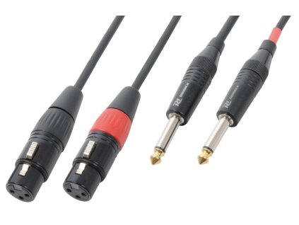 Power Dynamics CX62-1 Cable 2 x XLR Female - 2 x 6.3 Mono 1.5M