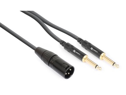 Power Dynamics CX56-3 Cable XLR Male - 2X 6.3 Mono 3.0M
