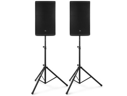 Power Dynamics PD415A 2800W Set aktivních reproboxů se stojany