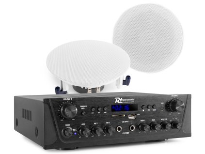 Power Dynamics PV220BT 2 zónový zvukový systém s Bluetooth a 2 stropními reproduktory
