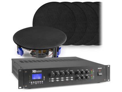 Power Dynamics 2 zónový zvukový systém se zesilovačem PRM1202 s BT a 12x vestavěnými reproduktory