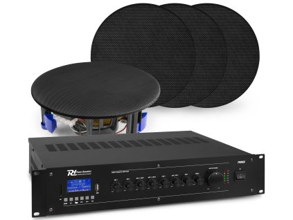 Power Dynamics zvukový systém se 4x vestavěným reproduktorem NCSP5B, zesilovačem PRM60 s BT
