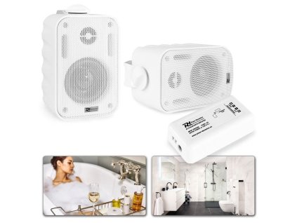 Power Dynamics Bluetooth Set zesilovače s reproduktory 3", bílý
