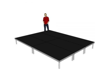Power Dynamics Kompletní podium 4x3m - výška 40cm včetně schodů