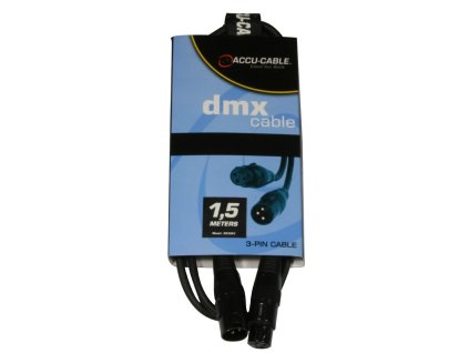 Accu Cable AC-DMX3/1,5 3 p. XLRm/3 p. XLRf 1,5m DMX