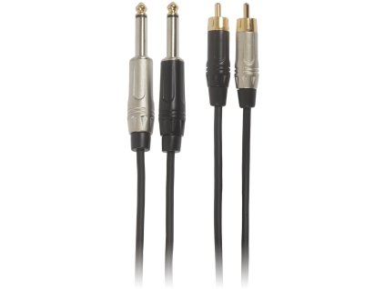 Bespeco ROCKIT Interlink Cable 2x RCA - 2x Jack Mono 3 m