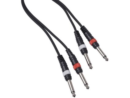 CABLE4ME 2x jack mono 6,3mm - 2x jack mono 6,3mm 3m