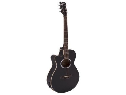 Dimavery AW-400 Western guitar LH, black