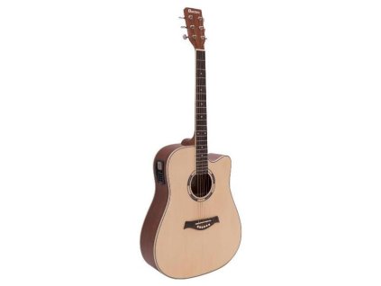 Dimavery JK-500 Western guitar, Cutaway, natur