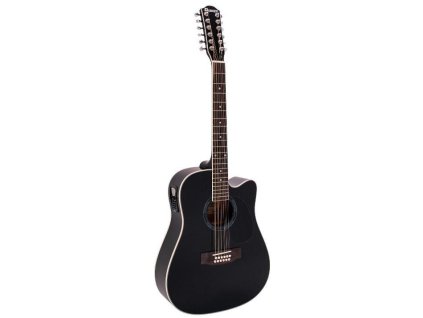 Dimavery DR-612 Western guitar 12-string, black