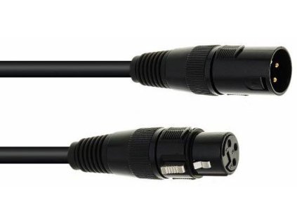 Eurolite DMX kabel XLR 3pin, 10m délka, černý