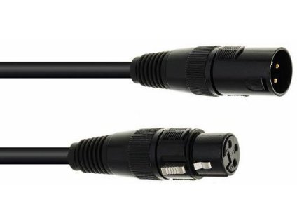 Eurolite DMX kabel XLR 3pin, 5m délka, černý