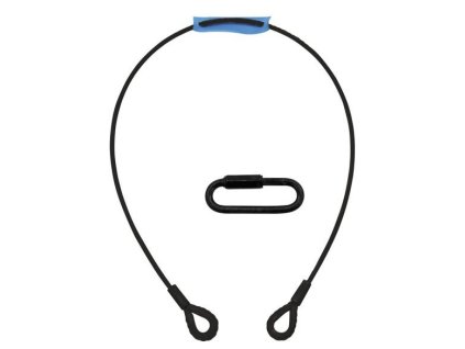 Eurolite Lanko jistící 6 x 1000 mm, až do 35 kg, černé, karabina typ B