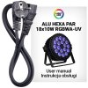 LIGHT4ME ALU HEXA PAR 18x10W RGBWA-UV