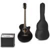 MAX ShowKit Set elektrické akustické kytary se zesilovačem, černý