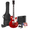 Max GigKit Electric Guitar Pack LP Style Dark Red