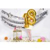 PartyDeco Foliový balón číslo 8, 86cm zlatý