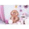 PartyDeco Foliový balón číslo 8, 86cm rose zlatý
