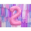 PartyDeco Foliový balón číslo 2, 86cm pink