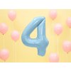 PartyDeco Foliový balón číslo 4, 86cm light blue