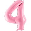 PartyDeco Foliový balón číslo 4, 86cm pink