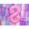 PartyDeco Foliový balón číslo 8, 86cm pink