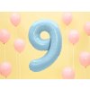 PartyDeco Foliový balón číslo 9, 86cm light blue