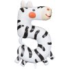 PartyDeco Foliový balón číslo 5 - Zebra 68x98 cm mix