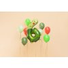 PartyDeco Foliový balón číslo 6 - Želva 75x96 cm mix