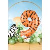 PartyDeco Foliový balón číslo 9 - Tygr 64x87 cm mix