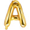 PartyDeco Foliový balón písmeno A 35cm zlatý