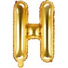 PartyDeco Foliový balón písmeno H 35cm zlatý