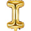 PartyDeco Foliový balón písmeno I 35cm zlatý