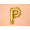 PartyDeco Foliový balón písmeno P 35cm zlatý 1piece