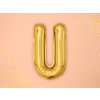 PartyDeco Foliový balón písmeno U 35cm zlatý