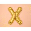 PartyDeco Foliový balón písmeno X 35cm zlatý
