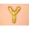 PartyDeco Foliový balón písmeno Y 35cm zlatý