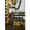 PartyDeco Foliový balón číslo 0, 35cm zlatý