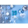 PartyDeco Foliový balón číslo 9, 35cm blue