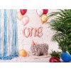PartyDeco Foliový balón One 66x37cm rose zlatý