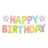 PartyDeco Foliový balón Happy Birthday 395x35cm mix