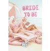 PartyDeco Foliový balón Bride to be 350x45 cm pink