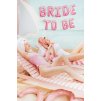 PartyDeco Foliový balón Bride to be 350x45 cm pink