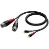 Procab CLA701/1.5 - 2x XLR M - 2x RCA - 1.5m