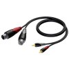 Procab CLA705/1.5 - 2x XLR F - 2x RCA - 1.5m