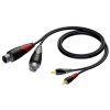 Procab CLA705/3 - 2x XLR F - 2x RCA - 3m