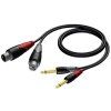 Procab CLA707/3 - 2x XLR - 2x Jack 6.3 - 3m