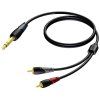 Procab CLA719/3 - Jack 6,3 - 2x RCA - 3m